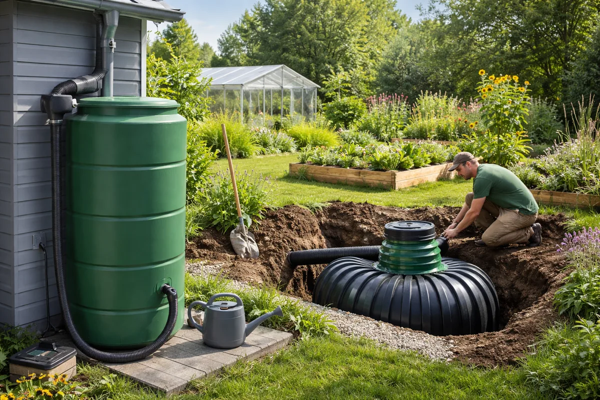 Comment installer un système de récupération d'eau de pluie dans son jardin