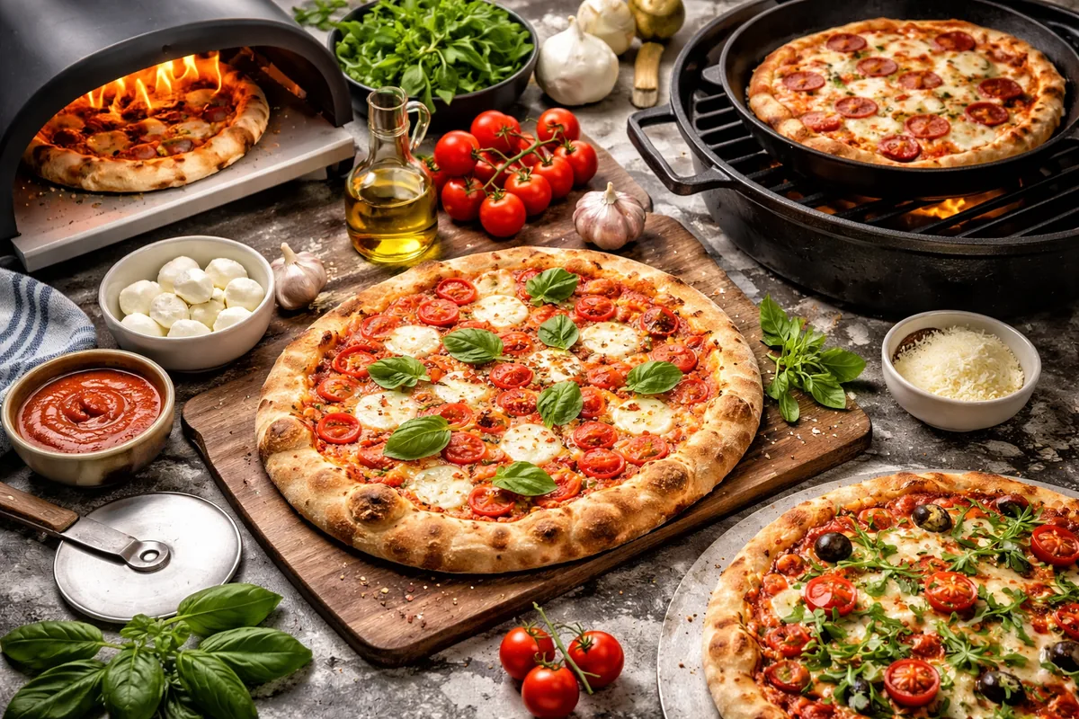 Comment faire une pizza maison en utilisant des techniques de cuisson variées